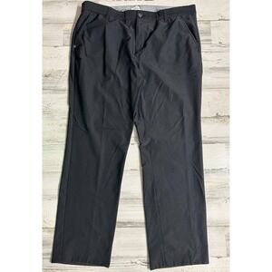 Adidas Mens 38x30 Black Pants Performance Grip Waist Golf Trousers Pockets